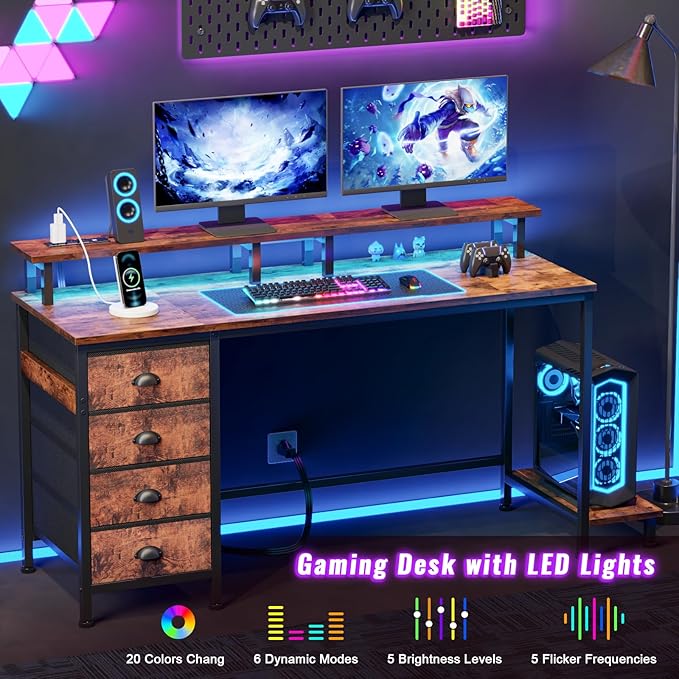 Furologee 55 Inch Computer Desk Gaming - Image 6