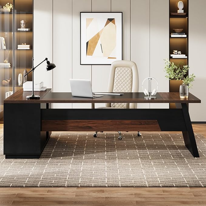 Tribesigns 78" L-Shaped Executive Desk, Large Office Desk - Image 3