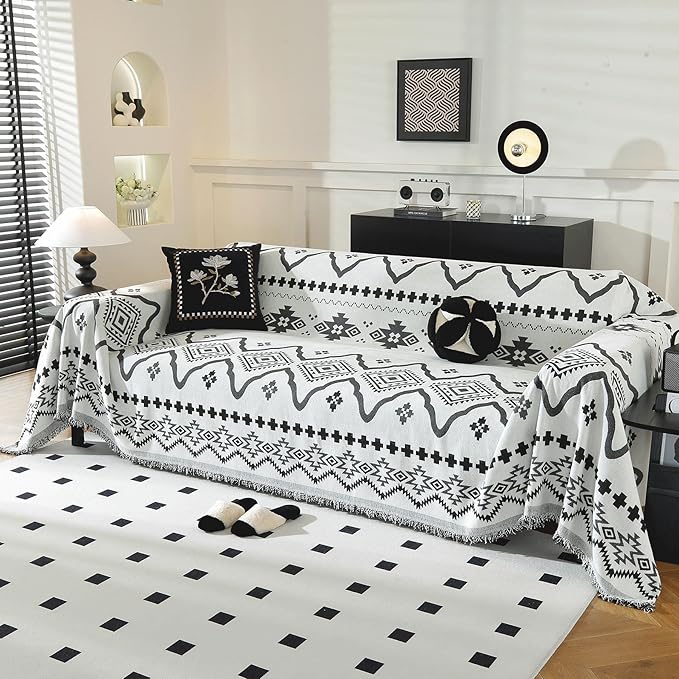 LUFEIJIASHI Boho Couch Covers for Sofa Non Slip Sofa Covers Washable Couch by LUFEIJIASHI