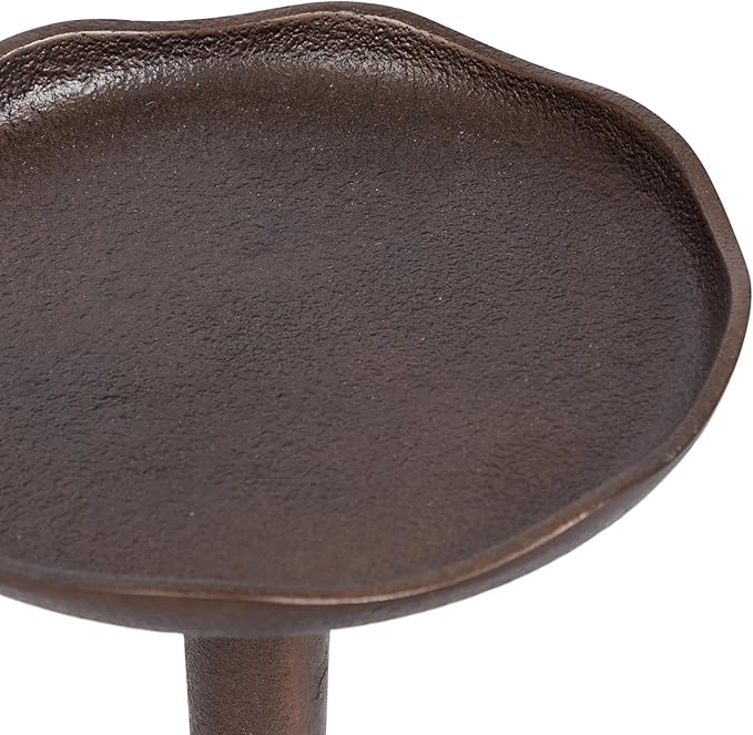 Kate and Laurel Alessia Modern Decorative Metal Drink Table, Round Cast - Image 6