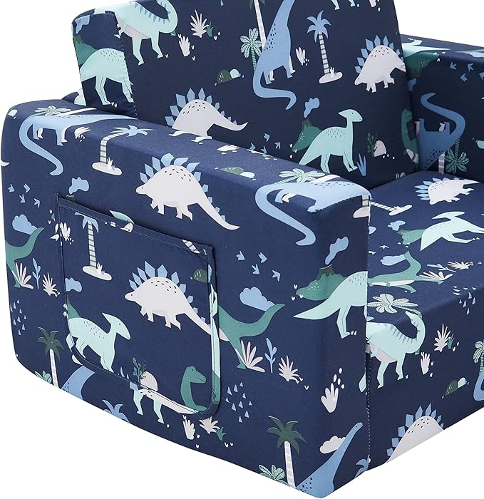 Ulax furniture Kids Sofa Chair for Reading, 2-in-1 Sofa Toddler Fold Out Couch - Image 5