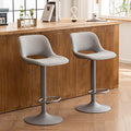 YOUNIKE Bar Stools Set of 2 All Grey Swivel Barstools, Adjustable Counter by YOUNIKE