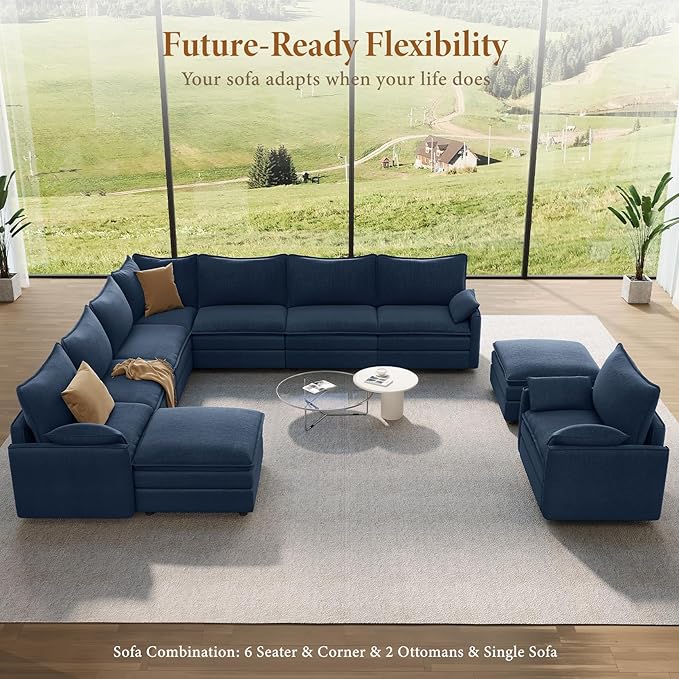 Vesgantti Large Modular Sectional Sofa, Big Comfy Cloud Couch - Image 8