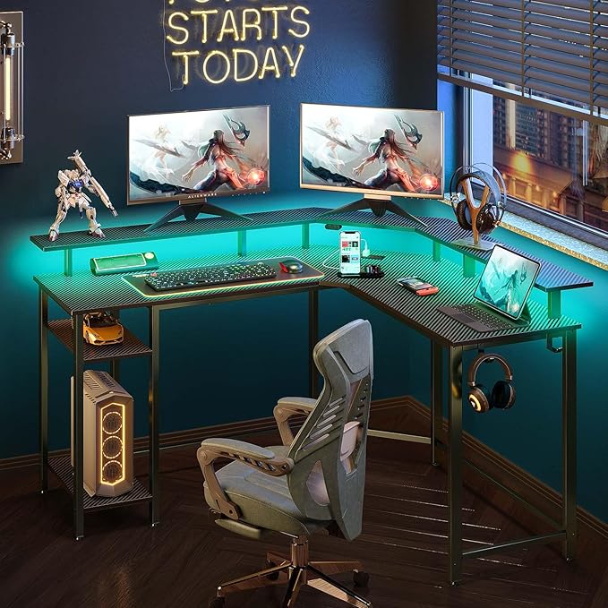 Rolanstar L Shaped Gaming Desk - Image 2