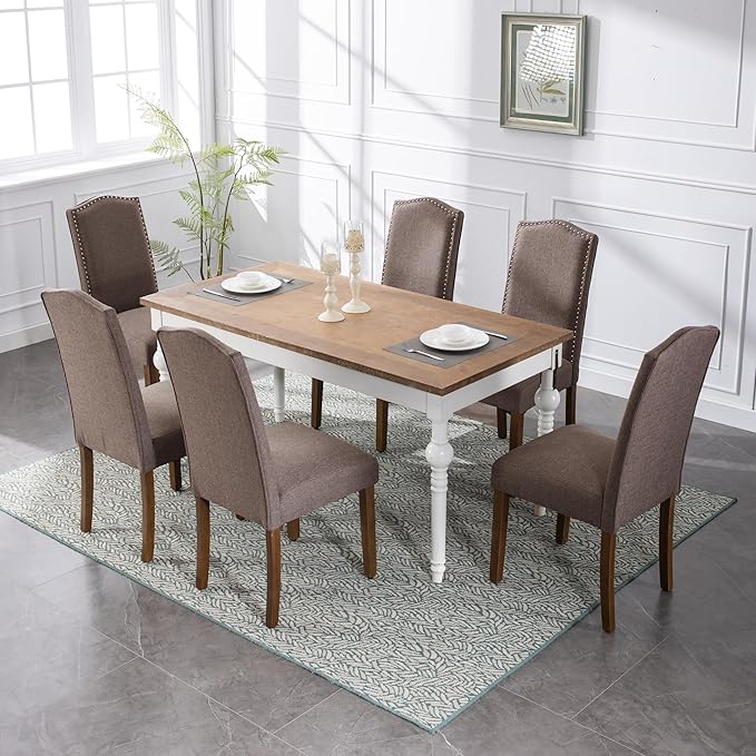 Stylish Upholstered Parsons Dining Chair Kitchen - Image 4