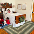 Homespice Pinecone Jute Braided Green Area Rug 4x6' by Homespice