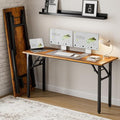 Frylr Small Folding Computer Desk – Portable 55.1 Inch Foldable Laptop Table by Frylr