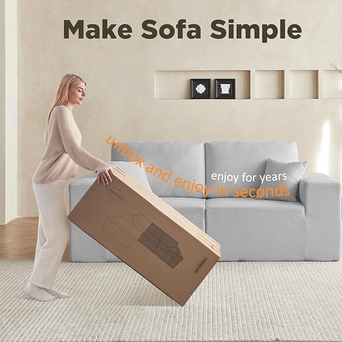 INGEROOM 79" Cloud Couch, Loveseat Sofa - Image 6