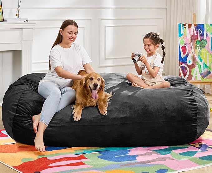 Hobestluk 6FT Bean Bag Chair Large Beanbag Lounger - Image 3