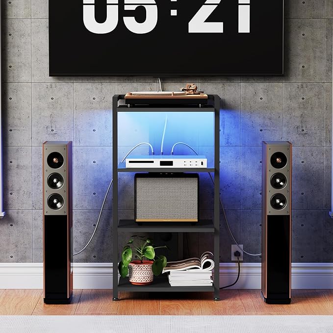 HOOBRO 4-Tier AV Media Console - Image 5