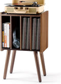 Wooden Record Player Stand, Vinyl Record Storage Holder Table by 2BHOME