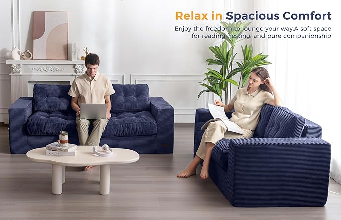MAXYOYO 3 Seater Couch for Living Room, Boneless Couch - Image 8