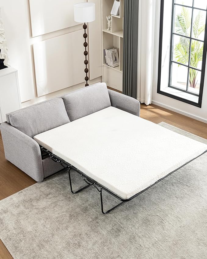 Queen Size Pull Out Sofa Bed, 2 in 1 Convertible Sleeper Sofa Couch - Image 5