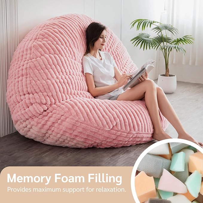 BYBYME 3 in 1 Bean Bag Chairs, Bean Bag Bed - Image 5