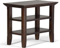 SIMPLIHOME Acadian 14-inch Wide Solid Wood Narrow End Table in Brunette Brown by SimpliHome