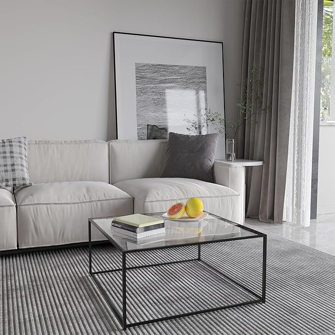 Glass Coffee Table Modern Center Table, Minimalist Coffee Table Sofa Side Tea - Image 7