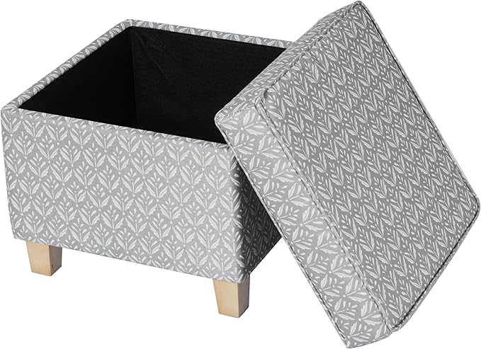HomePop Home Decor | K7342-A873 | Classic Square Storage Ottoman - Image 5