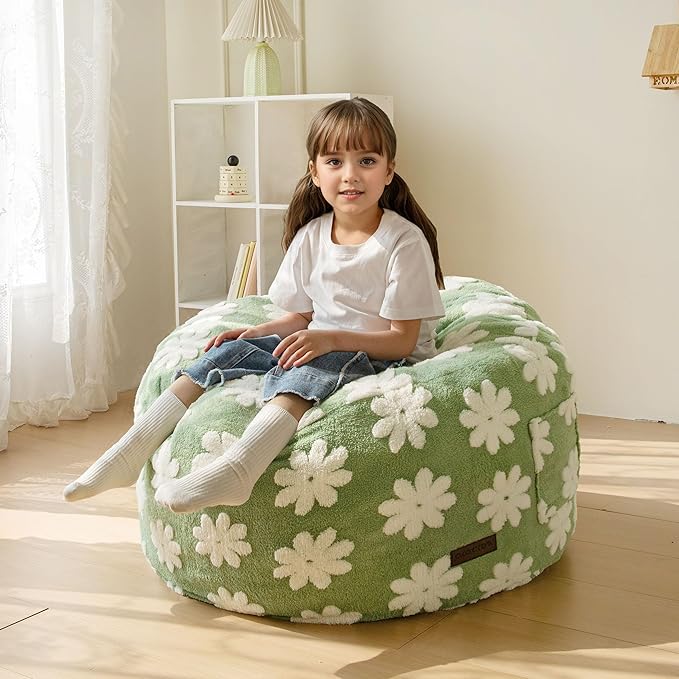 MAXYOYO Bean Bag Chair for Kids, Floral Pattern Lazy Chair - Image 8