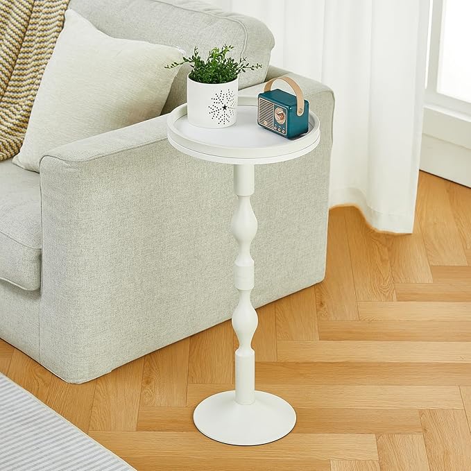 Small Round Drink Table, Pedestal Tables, Small Round Side Table - Image 4