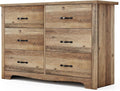 LINSY HOME 6 Drawers Dresser for Bedroom, Wood Bedroom Dresser Modern Drawer by LINSYHOME