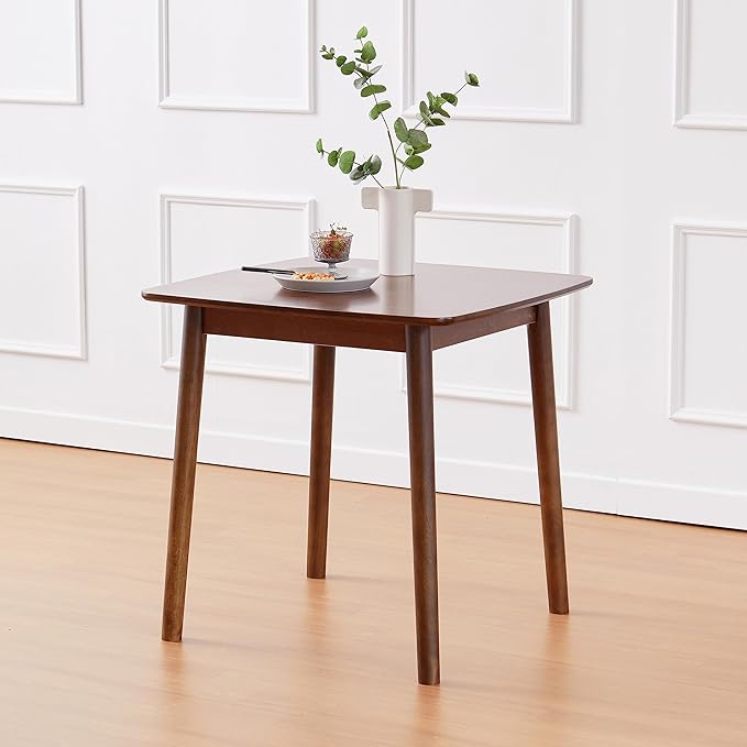 Livinia Aslan 29.5" Malaysian Oak Square Wooden Dining Table/Small Solid Wood by Livinia