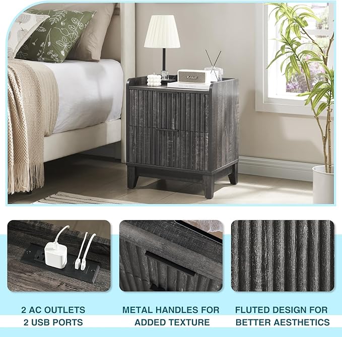 Wnutrees Fluted Nightstand - Image 5