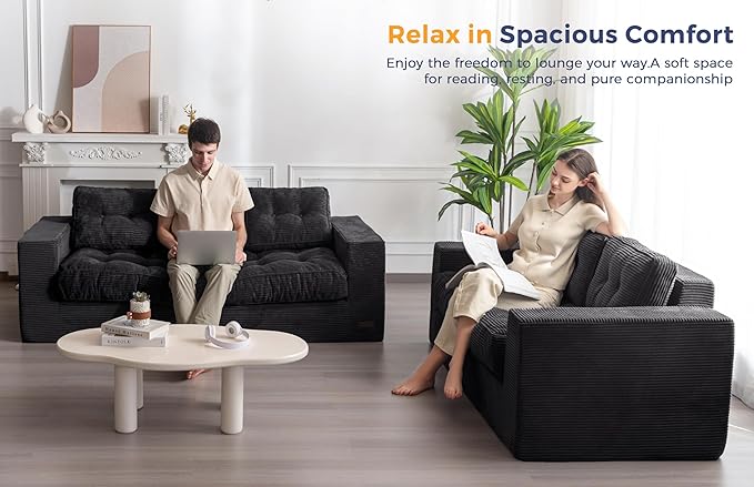 MAXYOYO 3 Seater Couch for Living Room, Boneless Couch - Image 7