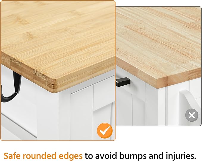 Yaheetech Kitchen Island Cart on Wheels - Image 9