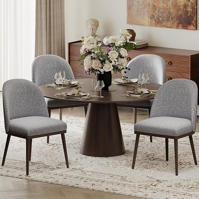 COLAMY Upholstered Dining Chairs Set of 4, Large Dining Room Kitchen Chairs - Image 3