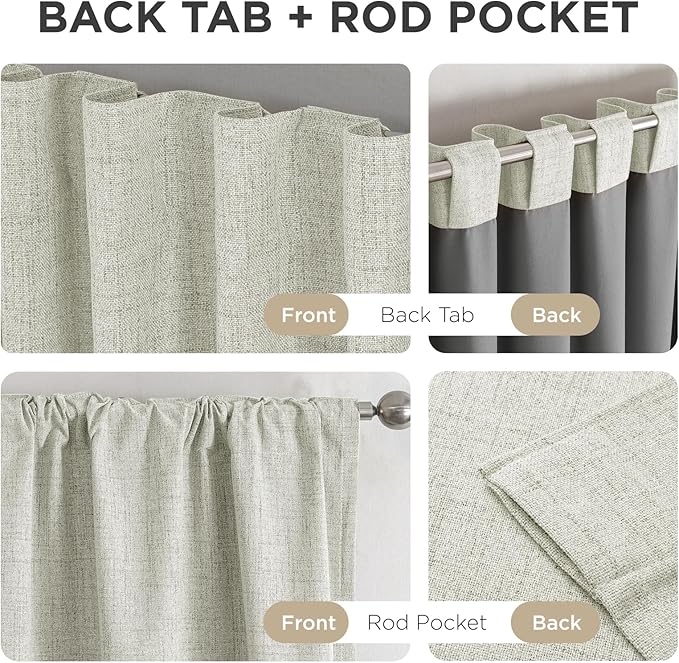 Joydeco 100% Blackout Curtains for Bedroom - Image 6