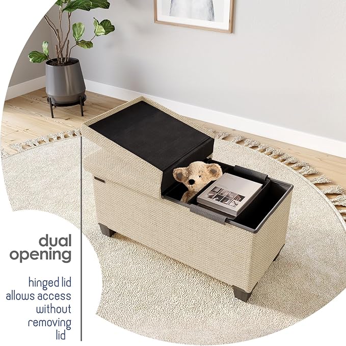 STORAGEBUD Storage Ottoman Bench - Image 8
