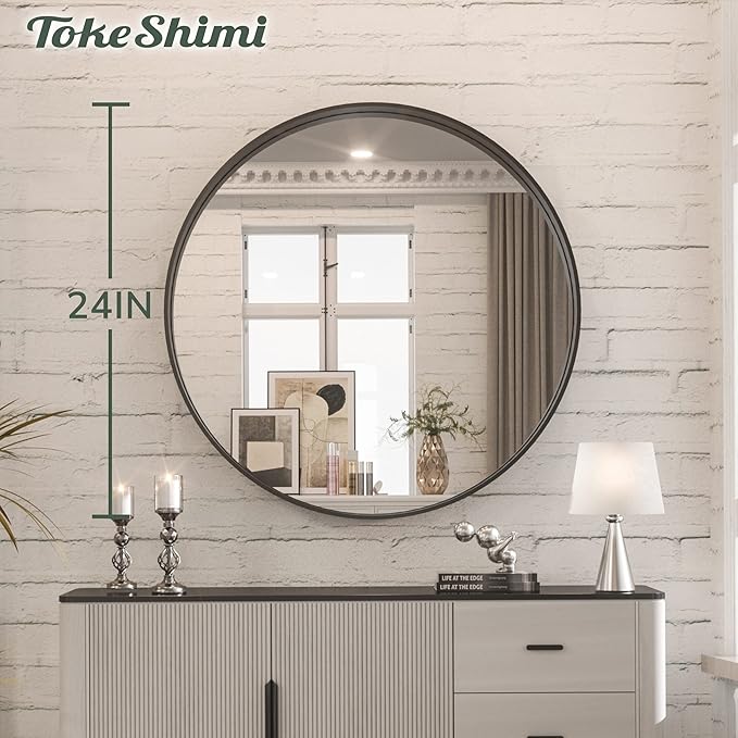 TokeShimi Round Black Mirror 24 Inch - Image 7