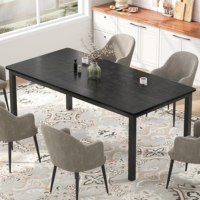 GarveeHome 78.7in Industrial Dining Table - Image 4