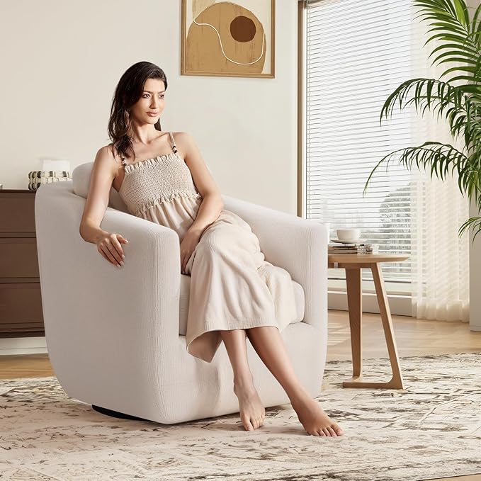 COLAMY 360° Swivel Accent Chair - Image 6