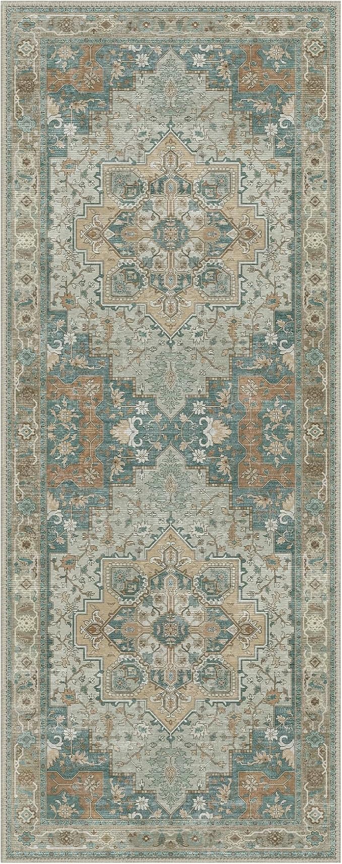GENIMO 2x5 Runner Rugs for Hallway, Machine Washable Non Slip Vintage Rugs - Image 7