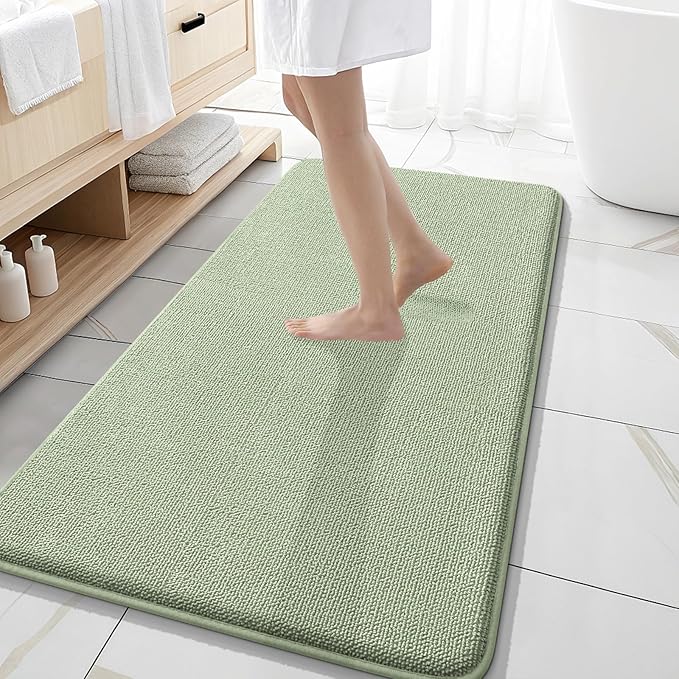 OLANLY Thick Memory Foam Bath Mat Rug 47x20, Extra Soft Absorbent Bathroom Rug by OLANLY