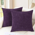 CaliTime Throw Pillow Covers Decorative 26 X 26 Inches Pack of 2 Cozy Chenille by CaliTime