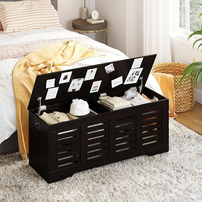 DINZI LVJ Storage Chest, 47.3” Wooden Toy Box - Image 7