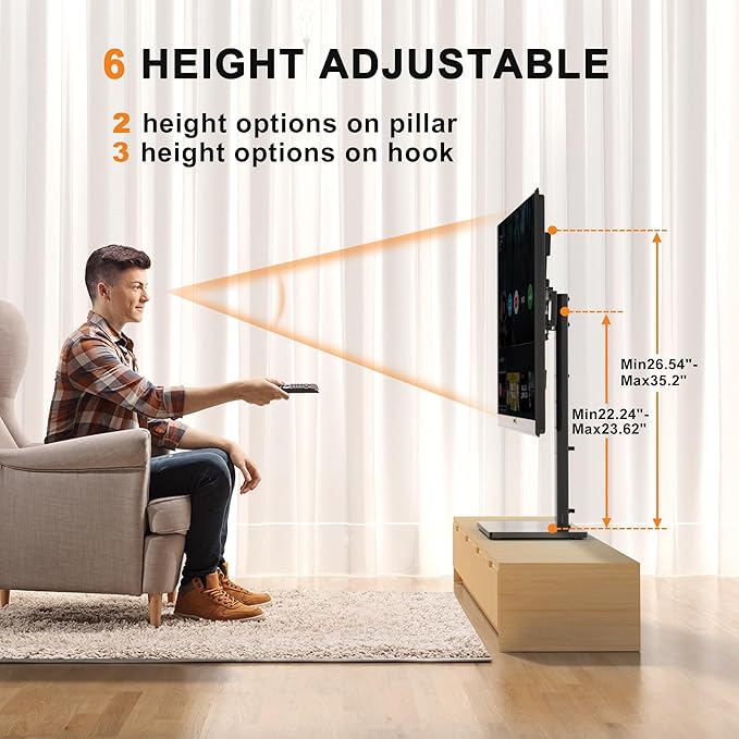 Universal Swivel TV Stand Base Table Top TV Stand - Image 4