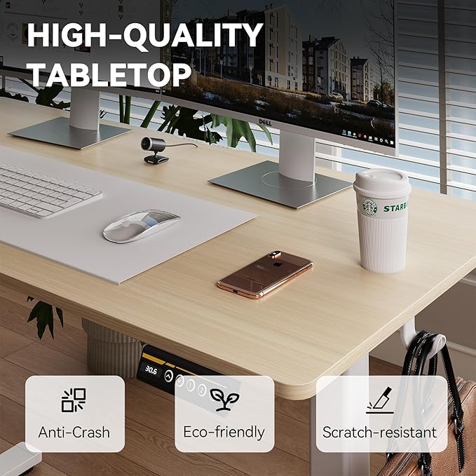 Electric Standing Desk Adjustable Height 55"x24" Stand Up Desk - Image 9
