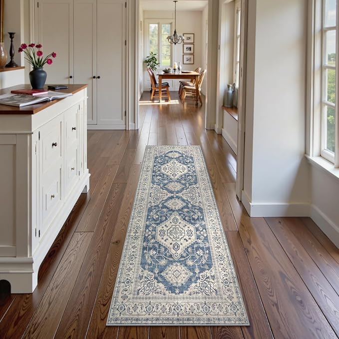 Lahome Oriental Kitchen Runner Rug Non Slip, 2x5 Washable Hallway Runner - Image 4