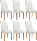 Yaheetech Dining Chairs Set of 6 Fabric Upholstered Dining Room Chairs by Yaheetech