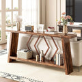 LITTLE TREE 70.9-Inch Console Table, Long Sofa Table Behind Couch, Farmhouse by LITTLETREE