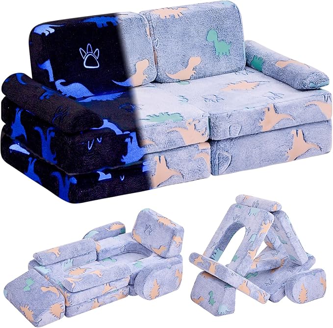 IFNOW Modular Kids Play Couch, Toddler Couch Kids Sofa, Child Sectional Sofa by IFNOW