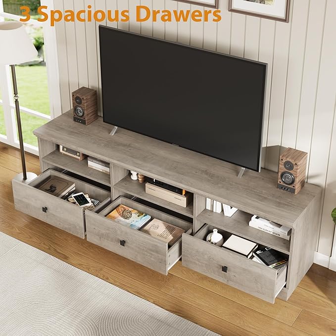 GarveeHome TV Stand for 65/70/75 Inch TV, Entertainment Center - Image 3