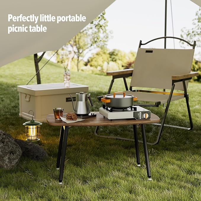 WOHOMO Folding Coffee Table Rustic Small Coffee Tables - Image 7