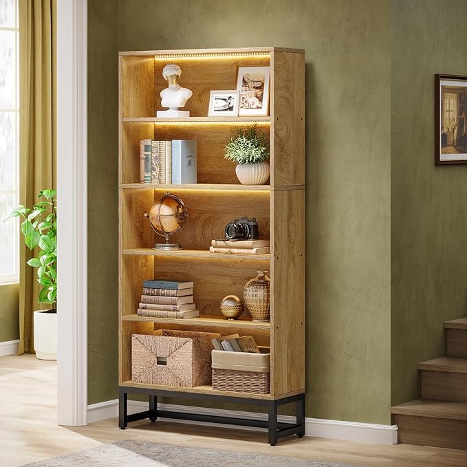 Tribesigns Tall Bookcase and Bookshelf, 70.8" Large Bookcases Organizer - Image 3