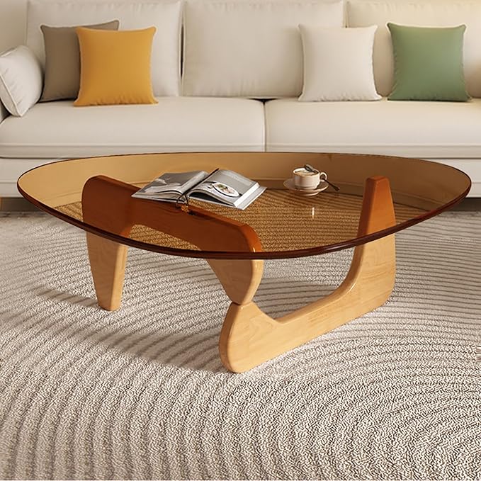 Mid Century Modern Glass Coffee Table, Coffee Table by Unknown