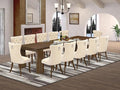 X12DA-008-32 - 13 Pieces Dining Room Set contains an Extendable Rectangle by LuxebyEastWestFurniture