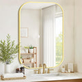 Bathroom Mirrors for Over Sink, 28x40 Gold Vanity Mirror for Bathroom Sink by Unknown